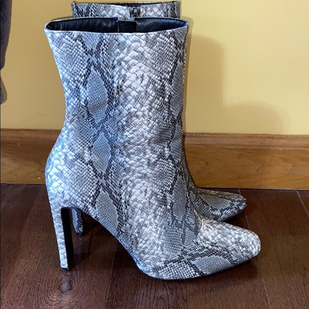 Snake skin booties
